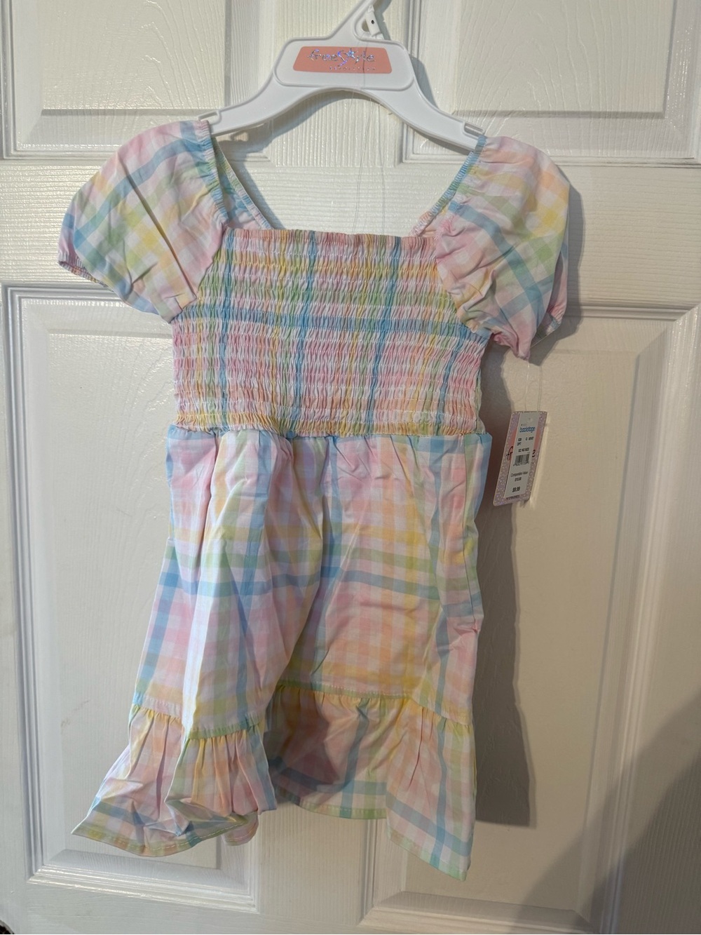 Girls Pastel Plaid Sundress NWT (inv#225)